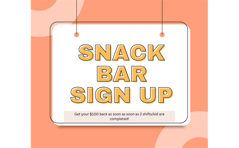 Snack Bar sign up
